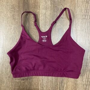 Old Navy Active Power lite Low Support Dark Pink Sports Bra Size Medium